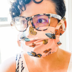 butterfly covid face mask