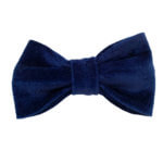 Dog Collar Velveteen Bowtie - Navy