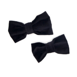 black velvet dog collar bowtie