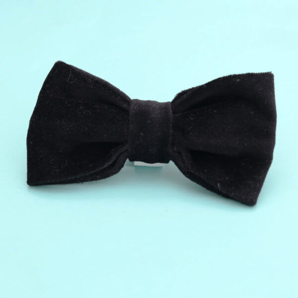 fancy black tie velvet dog bow tie velveteen