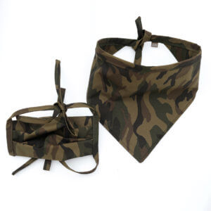 camo face mask and bandana