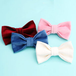 velveteen dog bow tie