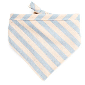 Cielo Blue Stripe Canvas Dog Bandana