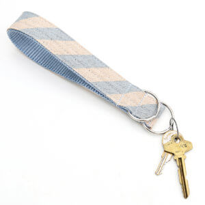 blue stripe key chain wrist fob