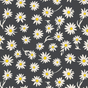 daisy black voile swatch