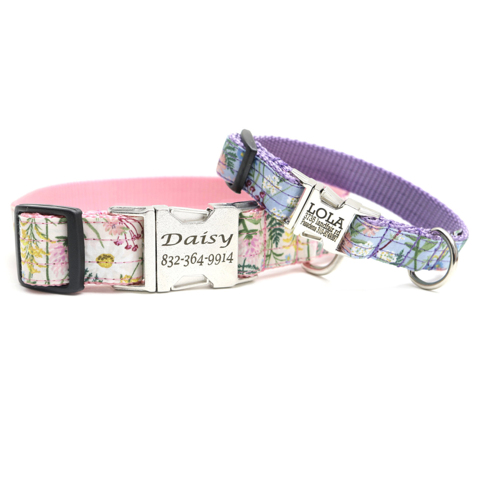 'Daisy' Floral Dog Collar at Mimi Green Three Styles to Choose From