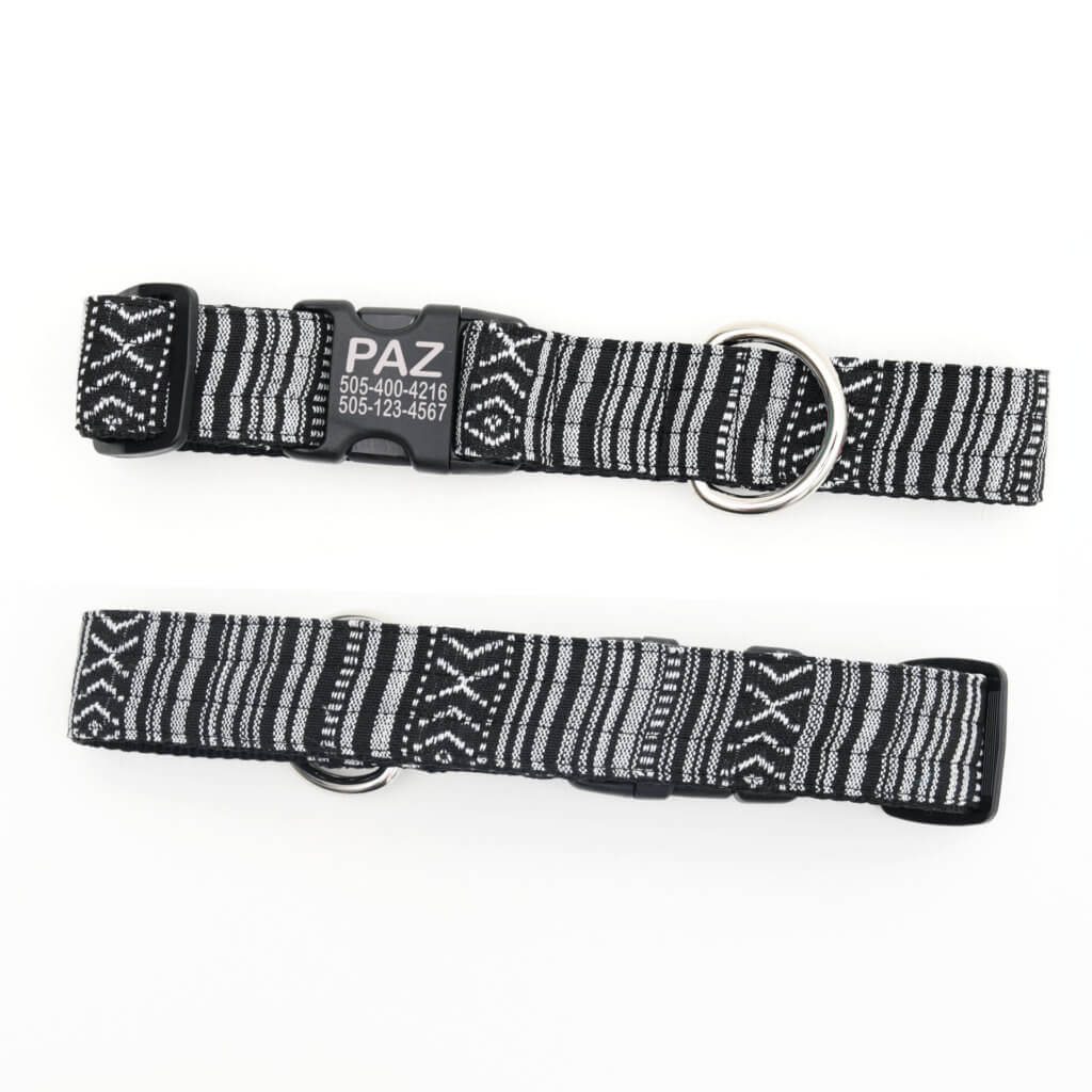 Paz wide dog collar