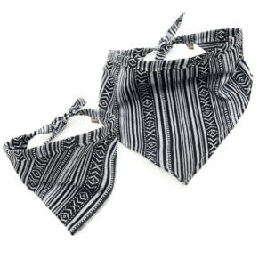 black and white sarape dog bandana