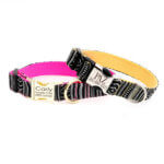 DD: PAZ Black + White Beachy Fabric Dog Collar