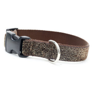 brown glitter dog collar