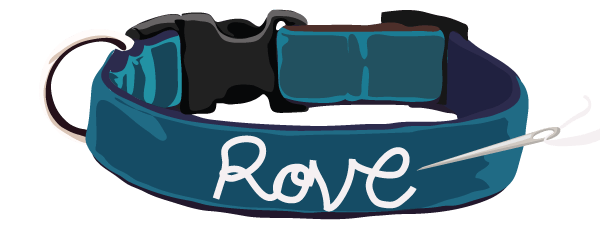 velvet collar illustration embroidered