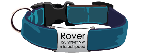 velvet collar illustration with nameplate engraved