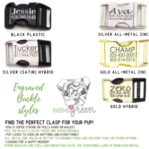engraved buckles all
