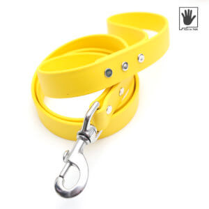 lemon yellow biothane dog leash