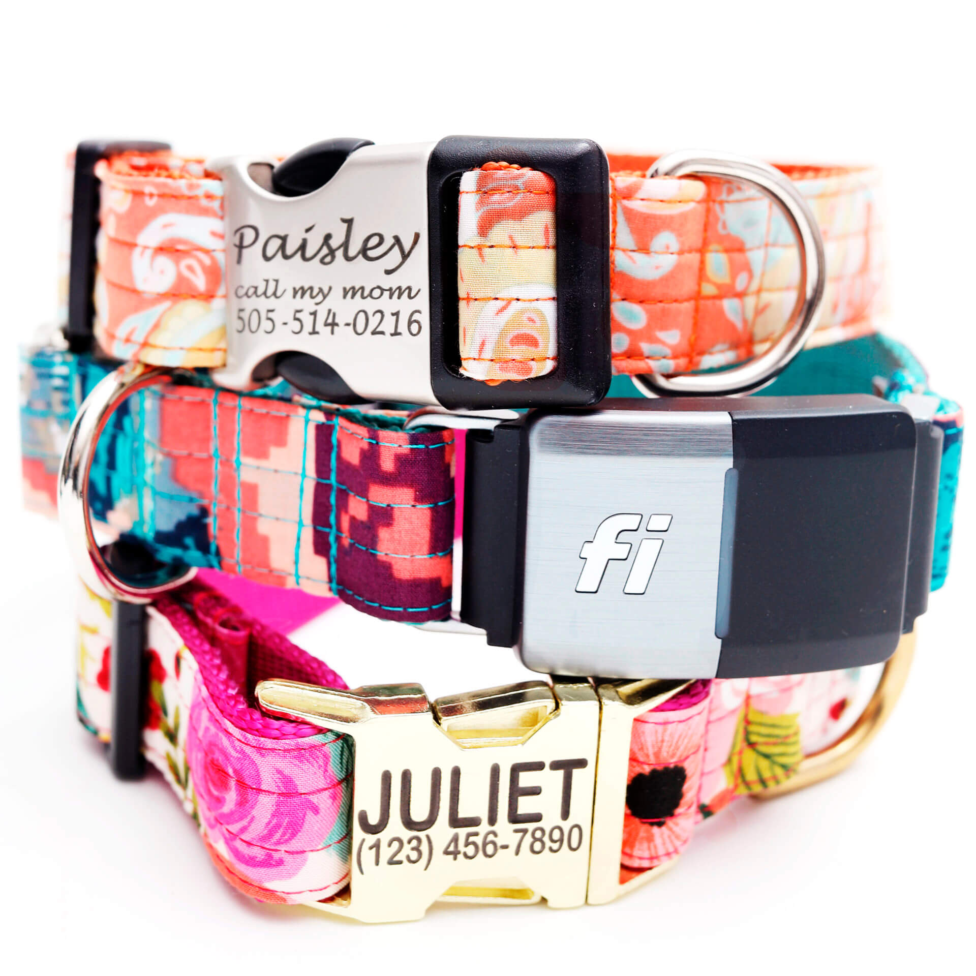 Floral voile Lux Fi Dog Collar