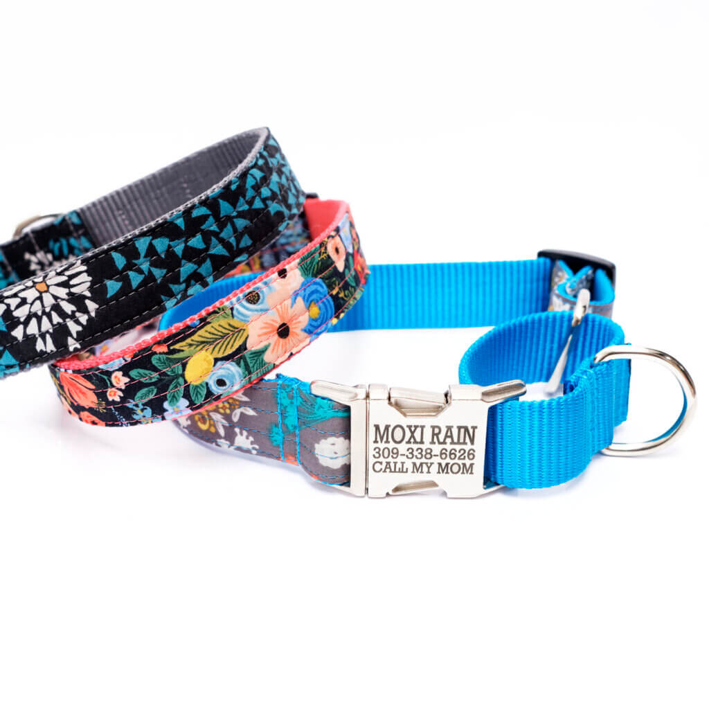 Fabric Martingale Dog Collars Handmade By MimiGreen