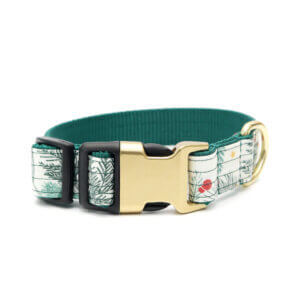 winter berry laminate buckle collar