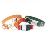 Fi Compatible Leather Dog Collar - Optional Personalization