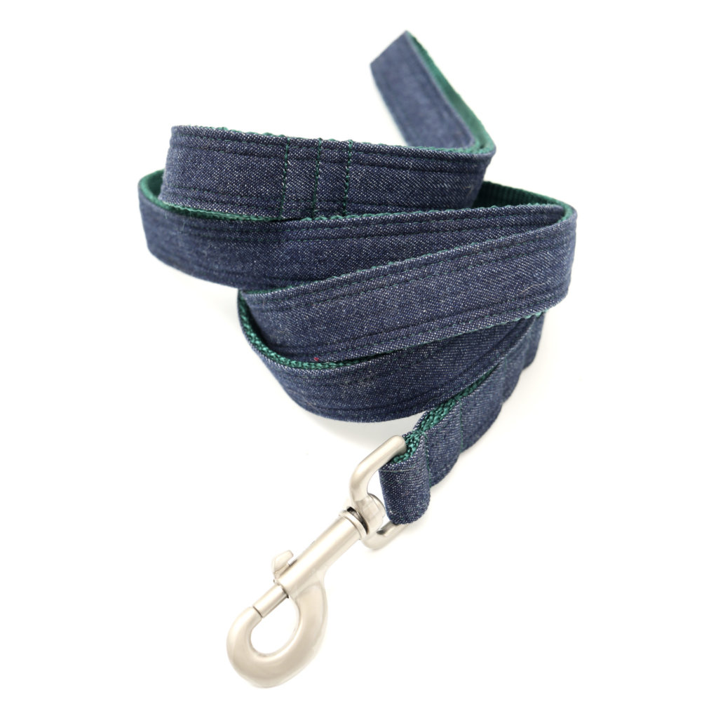 denim dog leash