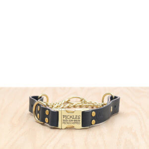 leather-quick-release-martingale-engraved-collar-navy