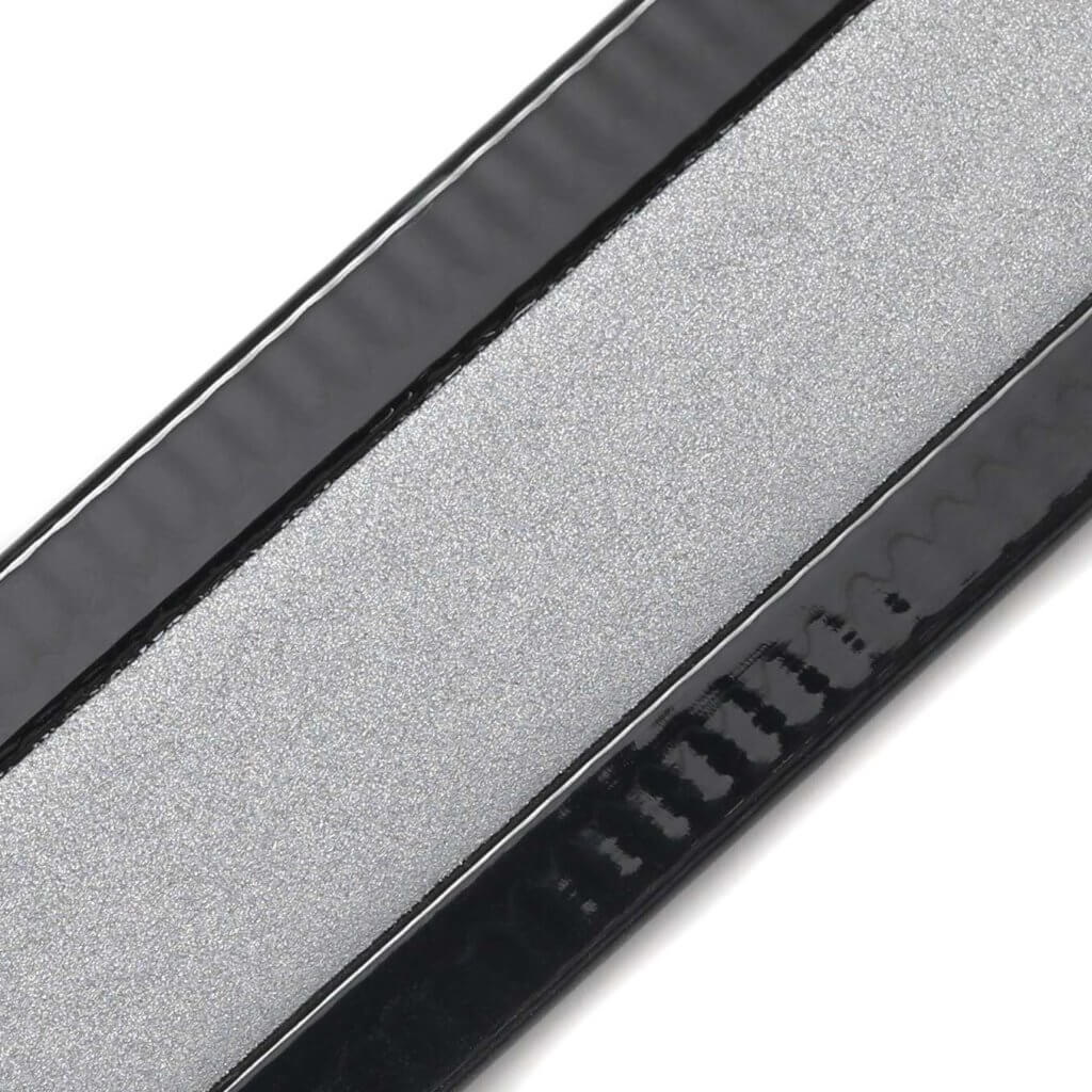 black reflective biothane swatch