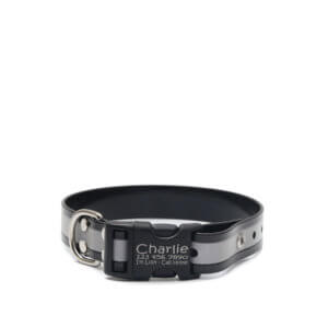 black reflective biothane side release