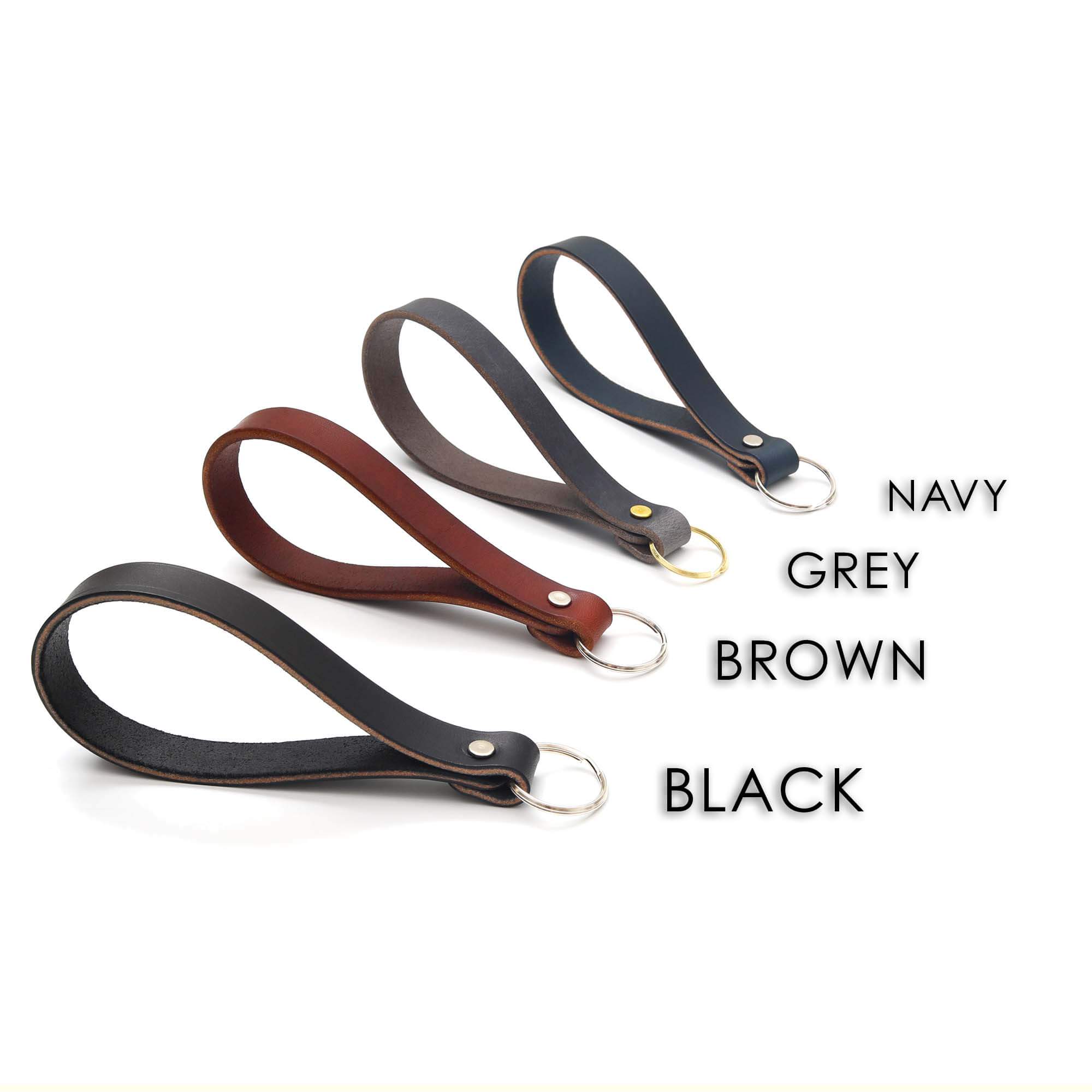 Personalized Leather Lanyard Dark Brown Leather Lanyard