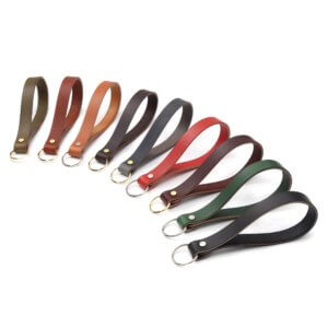 leather wristlet keychains