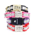 Fi Compatible Matte Reflective Waterproof Dog Collar w/ Engraved Buckle (8 Biothane Colors)