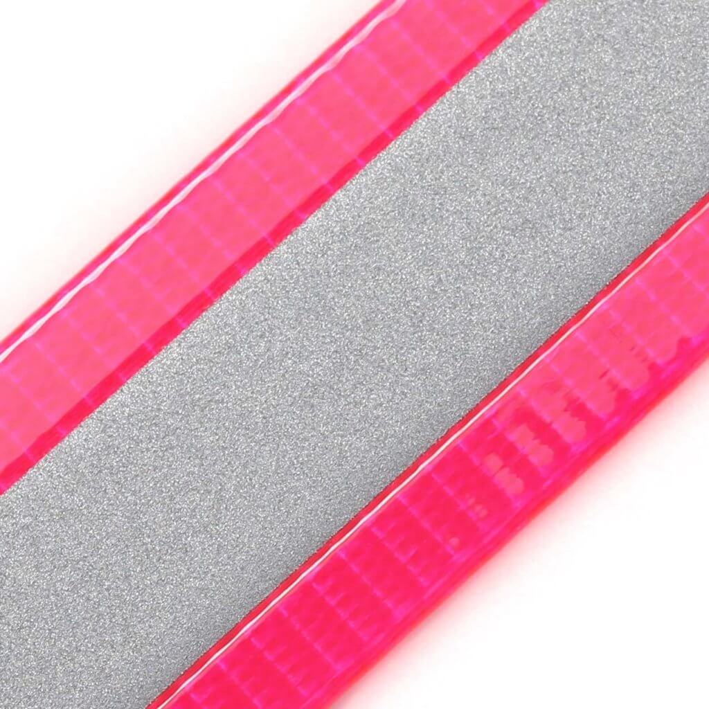 pink reflective biothane swatch