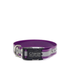 purple reflective biothane side release