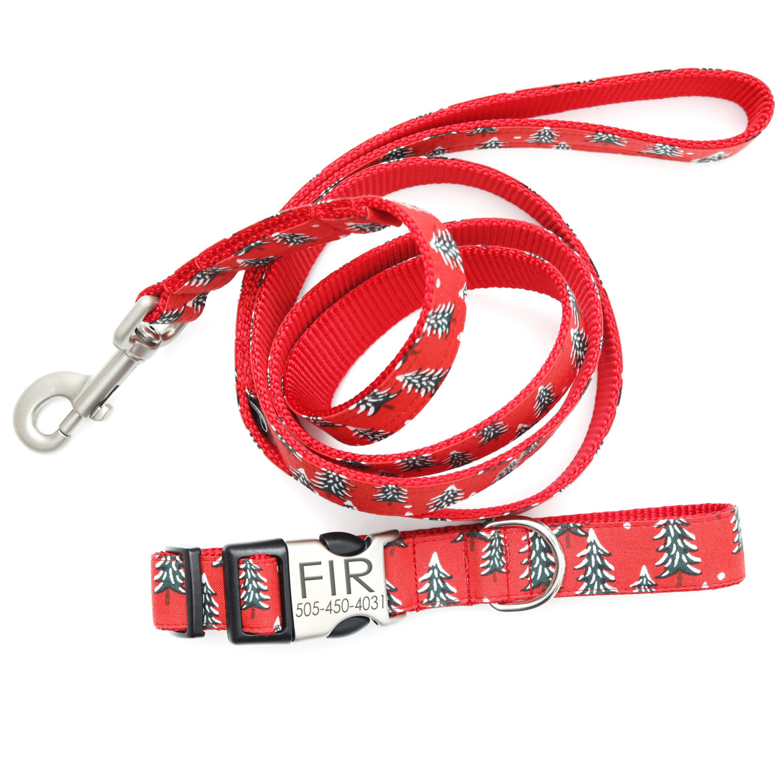 Christmas Tree Holiday Dog Collar Personalized & Handmade in the USA
