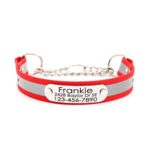 red matte reflective martingale