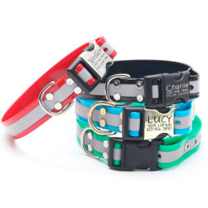 side release biothane reflective dog collar