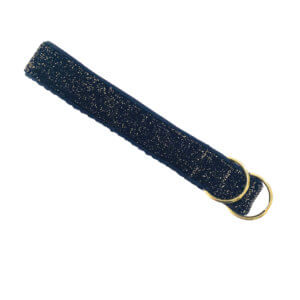 Black glitter velvet starlight key fob