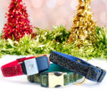 DD: Fi Compatible Starlight Glitter Velvet Dog Collar with Optional Buckle Engraving