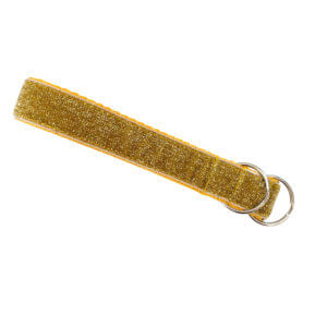 glitter velvet starlight key fob gold
