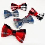 Flannel Pj's Plaid Dog Collar Bow Tie