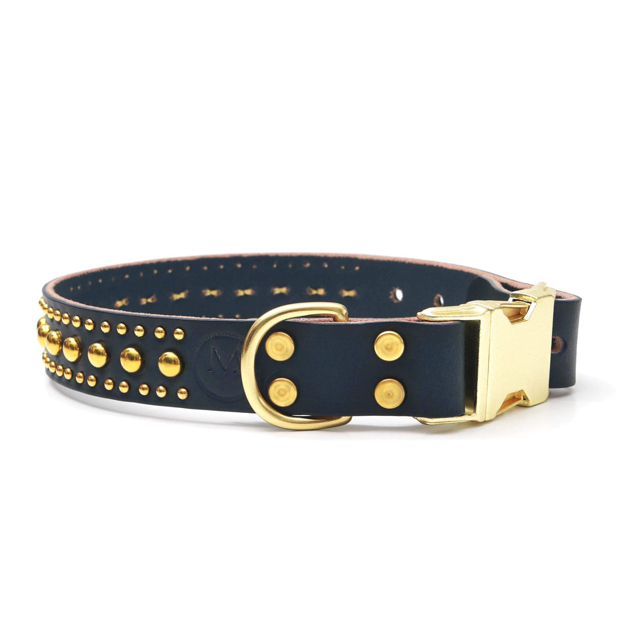 Gold studded dog collar hotsell