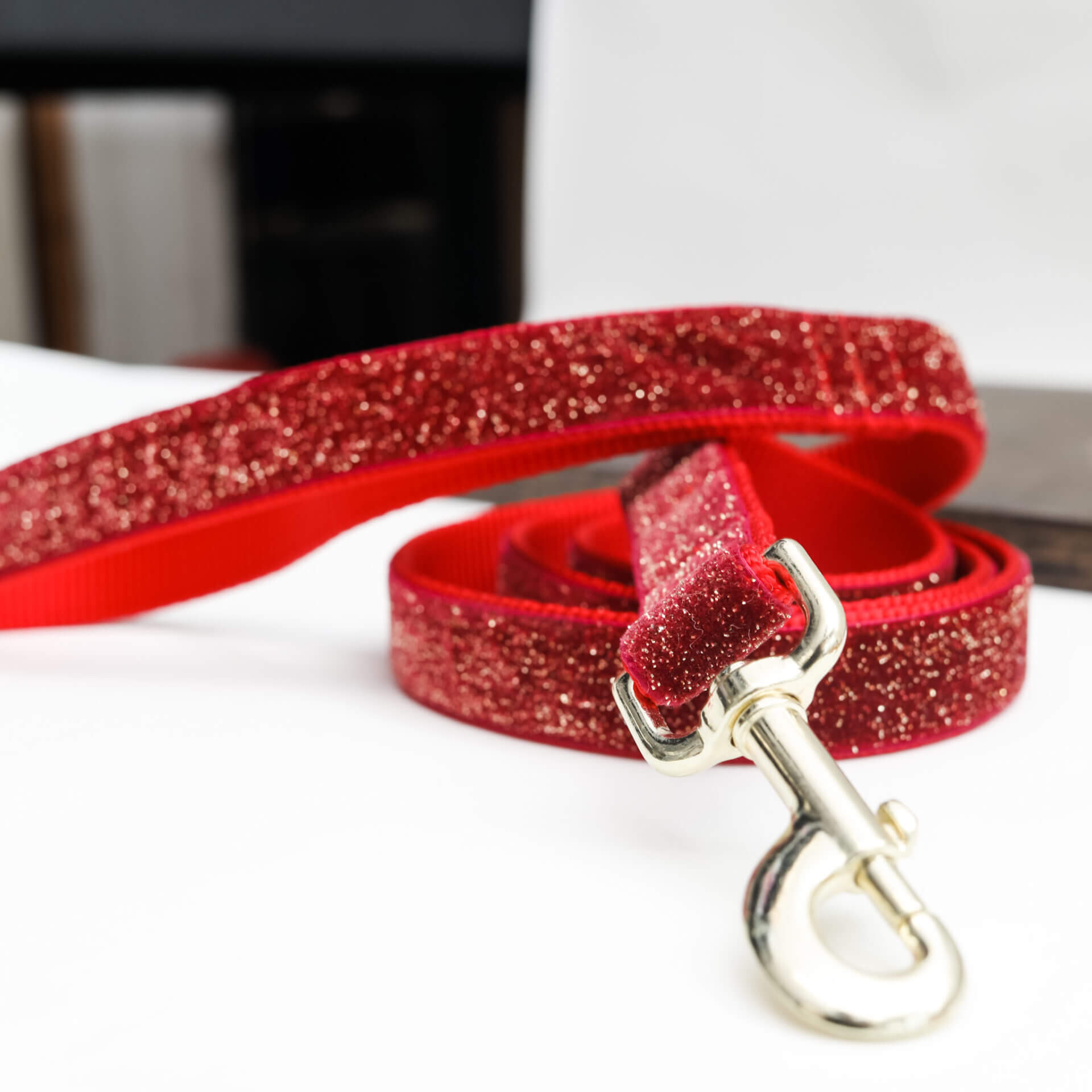 glitter velvet leash