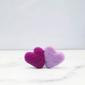 purple dog collar heart