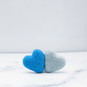 blue dog collar heart