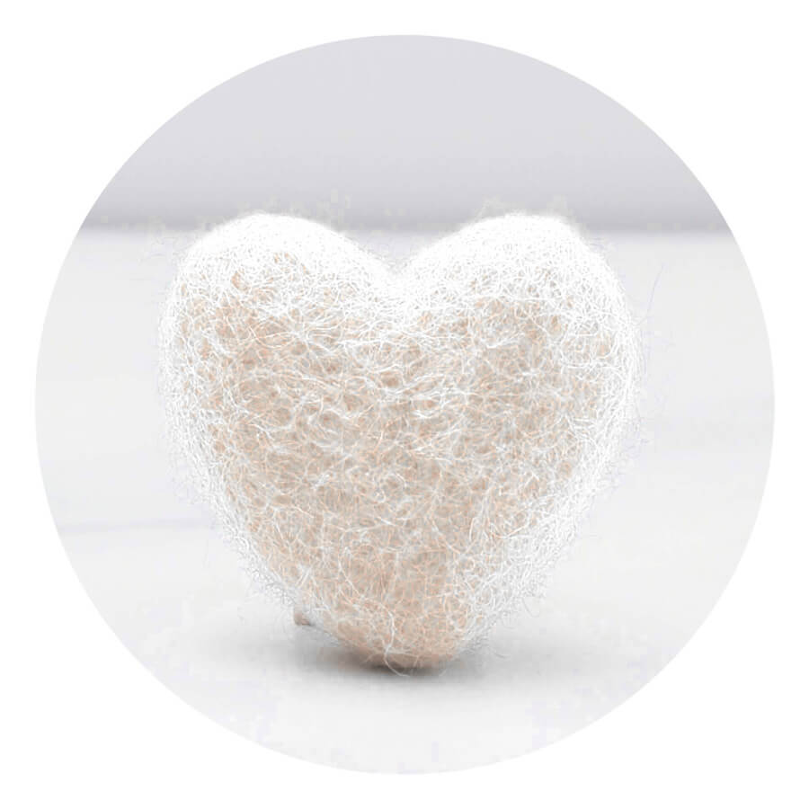 felt heart accessory oatmeal