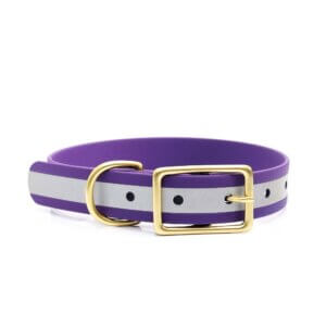purple matte reflective belt buckle