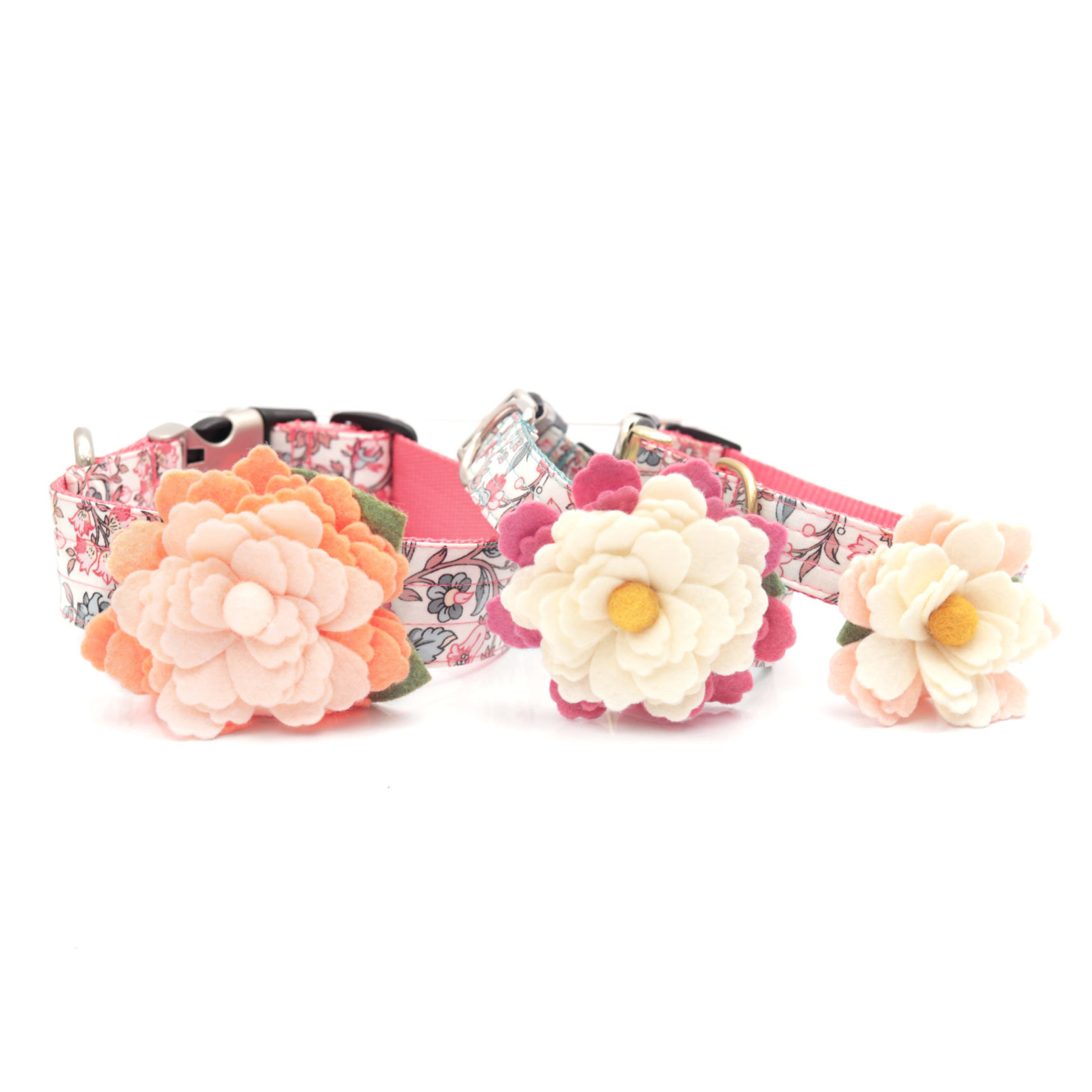 Dog Collar Flowers Handmade by Mimi Green