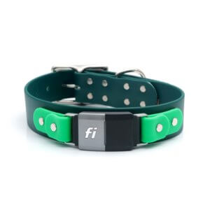 green fi biothane waterproof collar 1.5