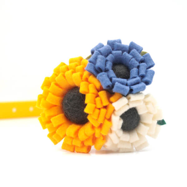 sunflower for ukraine dog collar