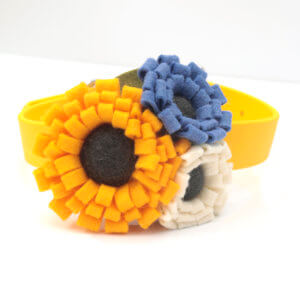 sunflower for ukriane dog collar flower