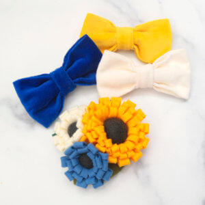 ukrainian dog bowties and sunflower