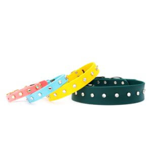 studded biothane coco dog collar waterproof